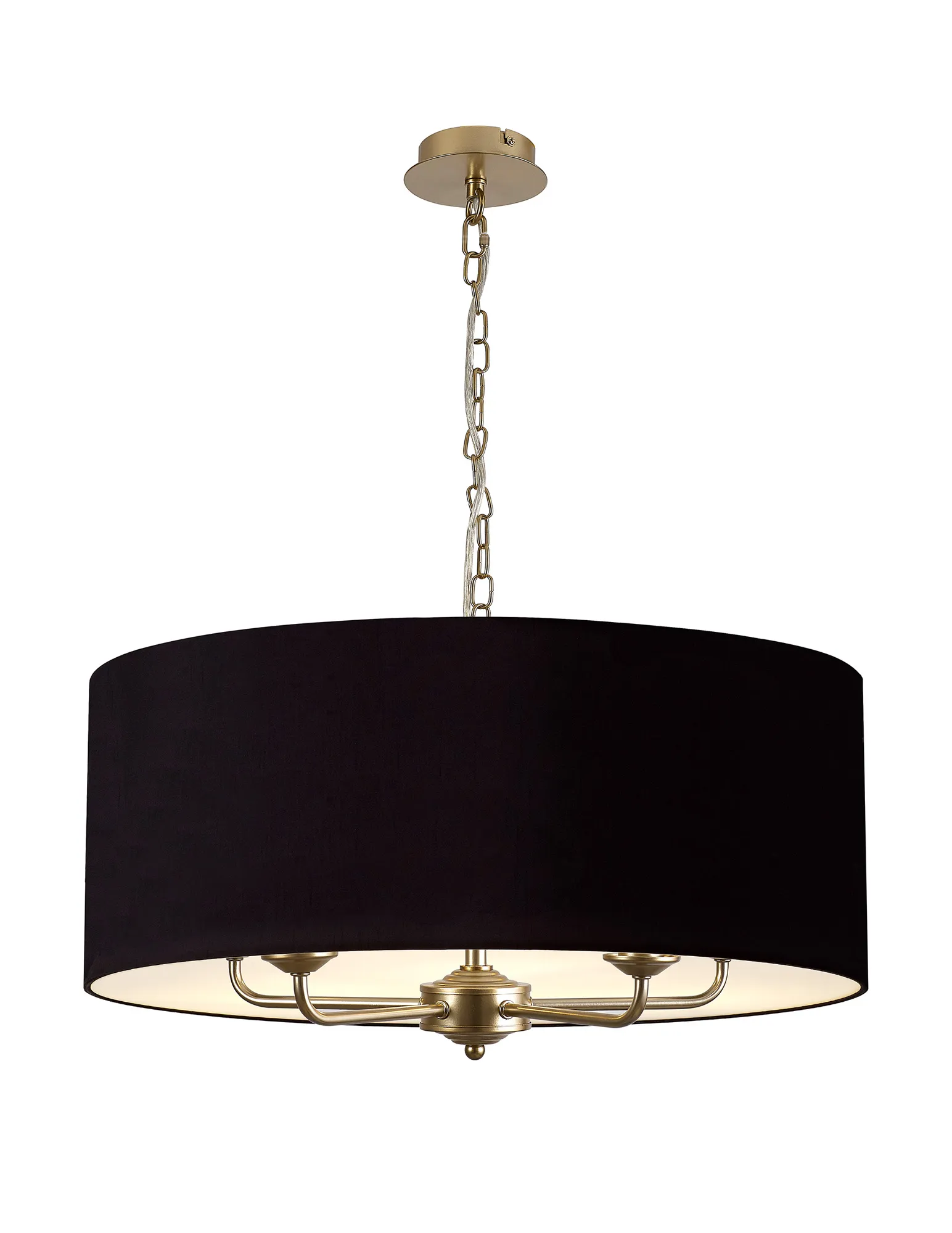 Banyan 60cm 5 Light Pendant Champagne Gold; Midnight Black